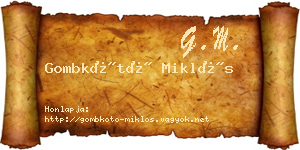 Gombkötő Miklós névjegykártya